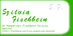 szilvia fischbein business card